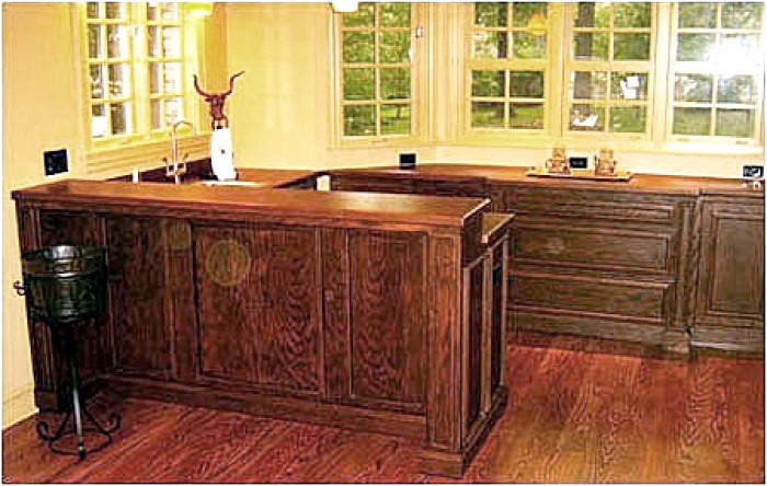 Oak Bar with Solid Oak Top