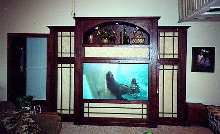 Entertainment Center With Cloth Doors