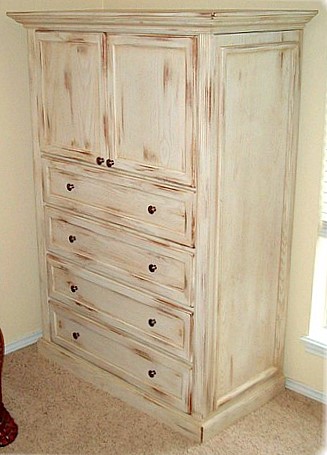 Oak Painted Dresser with Side Storage