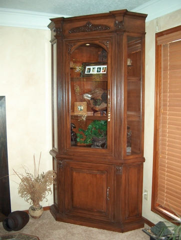 Maple Corner Display Cabinet