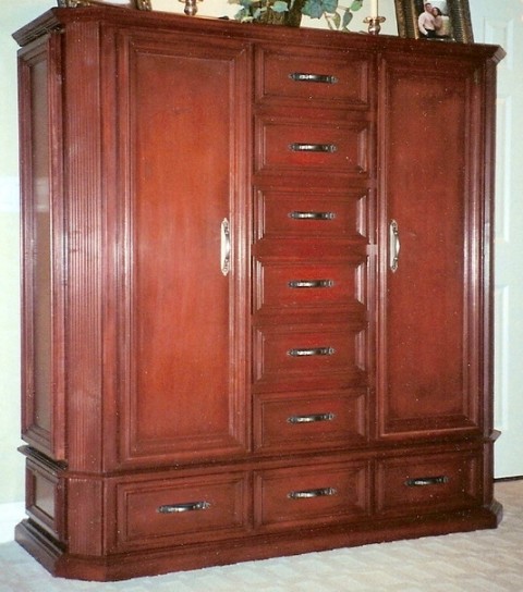 Red Maple Dresser with Side Storage