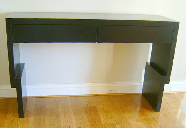 Black Console with Drawers