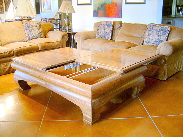 Walnut Sliding Top Coffee Table