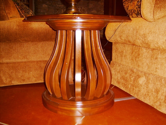 Mahogony Bird Cage End Table