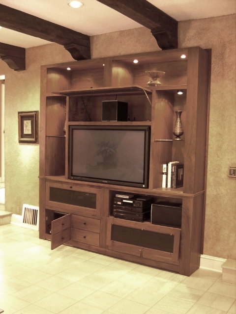 Entertainment Center Walnut And Display Center