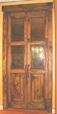 Pine Tall Doors With Glass