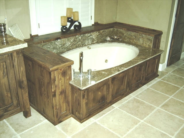 Bathtub Frame Pine and Granite