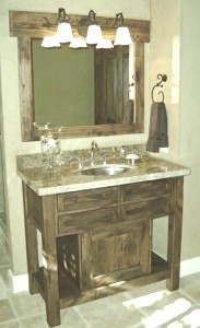 Pine Vanity With Mirror