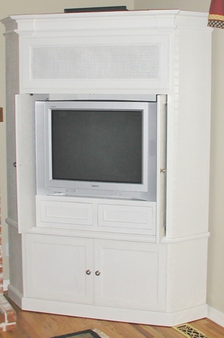 White Oak Corner Entertainment Center