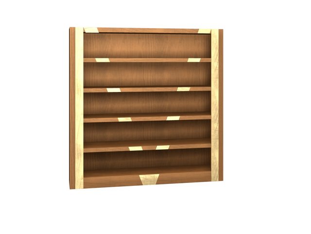 Book Cabinet Display Shelves with Inlay