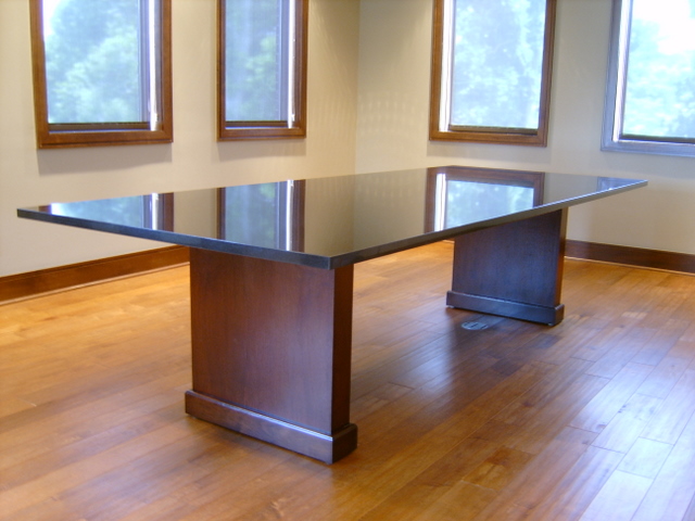 Conference Table 10′ Walnut and Granite