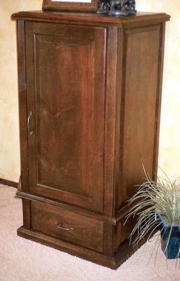 Pine Refrigerator Cabinet