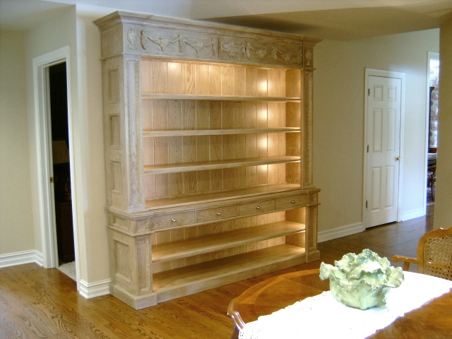 Dish Cabinet with Carving Details