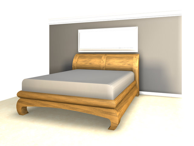 Bed with Modern Claw Base