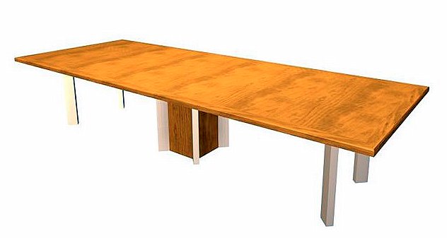 Conference Table 144″ Long with Brushed Aluminum Legs