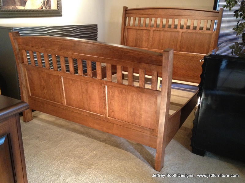 Cherry Wood Mission Bed