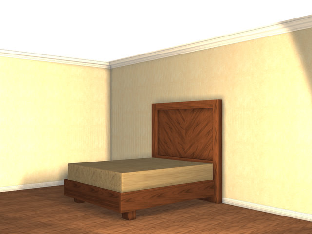 Bed Base with Tall Headboard