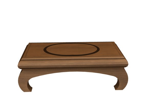 Claw Foot Coffee Table with Oval Inlay