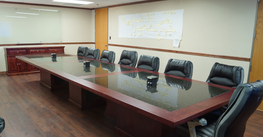 Conference Table Cherry and Ubatuba Granite